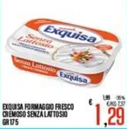 Supermercati EffePiù Exquisa formaggio fresco cremoso senza lattosio offerta