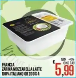 Supermercati EffePiù Zarina Mozzarella Latte offerta