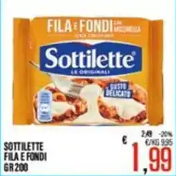 Supermercati EffePiù Sottilette filà e fondi offerta