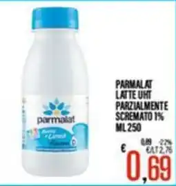 Supermercati EffePiù Parmalat latte UHT parzialmente scremato 1% offerta