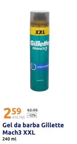 Action Gel da barba Gillette Mach3 XXL offerta