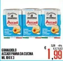 Supermercati EffePiù Granarolo Accadi Panna da Cucina offerta