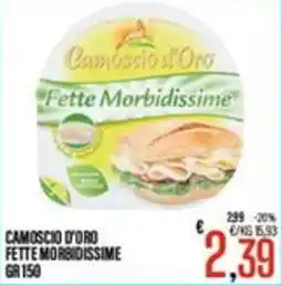 Supermercati EffePiù Camoscio d'Oro Fette Morbidissime offerta