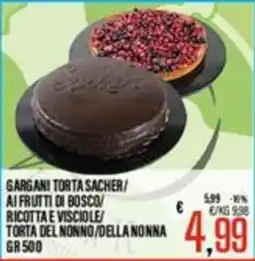 Supermercati EffePiù Gargani torta sacher offerta