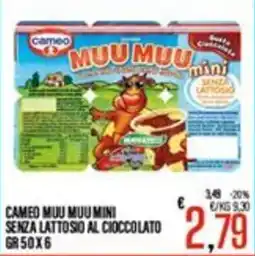 Supermercati EffePiù Cameo muu muu mini senza lattosio al cioccolato offerta