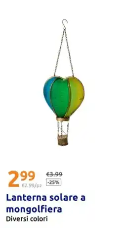 Action Lanterna solare a mongolfiera offerta