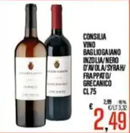 Supermercati EffePiù Consilia vino bagliogiano offerta