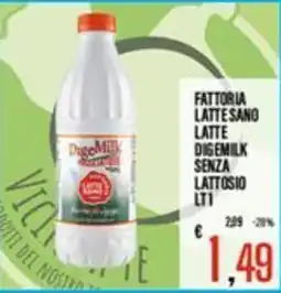 Supermercati EffePiù Fattoria Latte Sano Latte Digemilk Senza Lattosio offerta