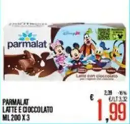 Supermercati EffePiù Parmalat latte e cioccolato offerta