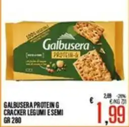 Supermercati EffePiù Galbusera Protein G Cracker Legumi E Semi offerta