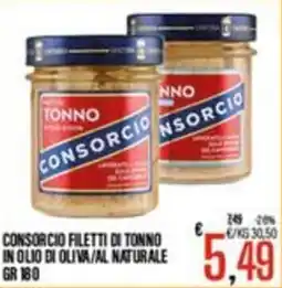 Supermercati EffePiù Tonno consorcio filetti di tonno in olio di oliva/al naturale offerta