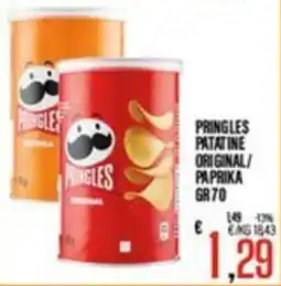 Supermercati EffePiù Pringles patatine original/paprika offerta