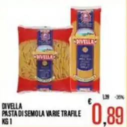 Supermercati EffePiù Divella pasta di semola varie trafile offerta