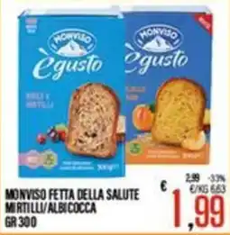 Supermercati EffePiù Monviso fetta della salute mirtilli/albicocca offerta