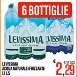 Supermercati EffePiù Levissima acqua naturale/frizzante offerta
