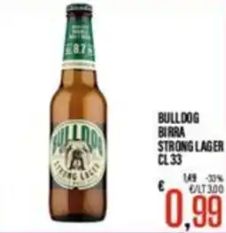 Supermercati EffePiù Bulldog birra strong lager offerta