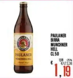 Supermercati EffePiù Paulaner birra munchiner hell offerta