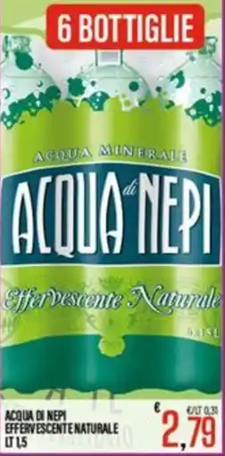 Supermercati EffePiù Acqua di Nepi effervescente naturale offerta