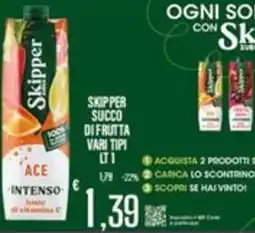 Supermercati EffePiù Skipper succo di frutta vari tipi offerta