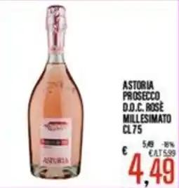 Supermercati EffePiù Astoria prosecco d.o.c. rosé millesimato offerta