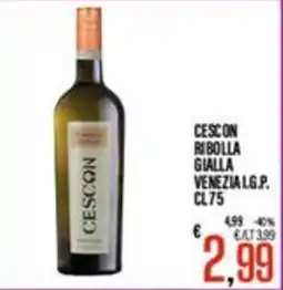 Supermercati EffePiù Cescon Ribolla Gialla Venezia L.G.P. offerta