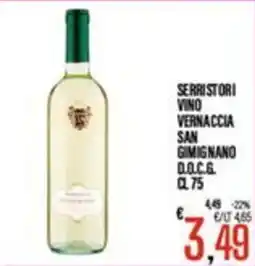 Supermercati EffePiù Serristori vino vernaccia san gimignano d.o.c.g. offerta