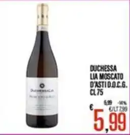 Supermercati EffePiù Duchessa Lia Moscato d'Asti D.O.C.G. offerta