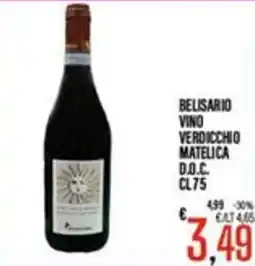 Supermercati EffePiù Belisario vino verdicchio matelica d.o.c. offerta