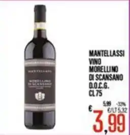 Supermercati EffePiù Mantellassi Vino Morellino di Scansano D.O.C.G. offerta