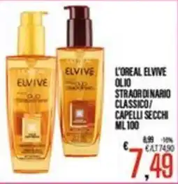 Supermercati EffePiù L'Oréal Elvive olio straordinario classico offerta