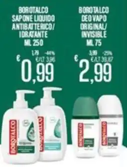 Supermercati EffePiù Sapone liquido antibatterico/ idratante Borotalco offerta