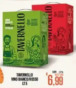Supermercati EffePiù Tavernello vino bianco/rosso offerta