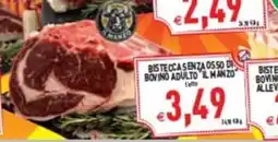 Iperfamily Bistecca senza osso di bovino adulto Il Manzo offerta
