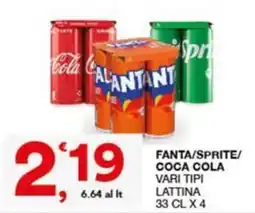 Quick Sisa Fanta/Sprite/Coca Cola vari tipi lattina offerta
