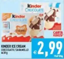 Iperfamily Kinder ice cream cioccolato / caramello offerta