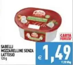 Iperfamily Sabelli mozzarella senza lattosio offerta