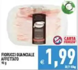 Iperfamily Fiorucci guanciale affettato offerta