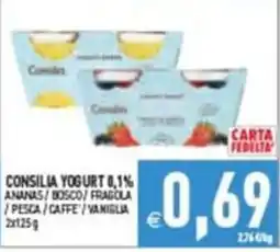 Iperfamily Consilia yogurt 0,1% offerta