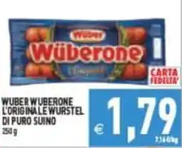 Iperfamily Wuber Wuberone l'originale wurstel di puro suino offerta