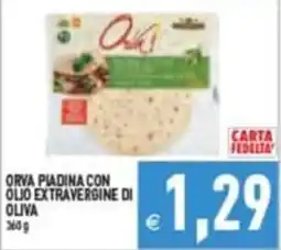 Iperfamily Orva piadina con olio extravergine di oliva offerta