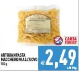Iperfamily Artigianpasta Maccheroni all'uovo offerta