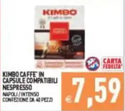 Iperfamily Kimbo Caffè in capsule compatibili Nespresso offerta