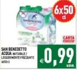 Iperfamily San Benedetto acqua naturale leggermente frizzante offerta