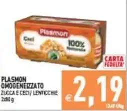 Iperfamily Plasmon omogeneizzato zucca e ceci / lenticchie offerta