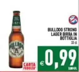Iperfamily Bulldog strong lager birra in bottiglia offerta