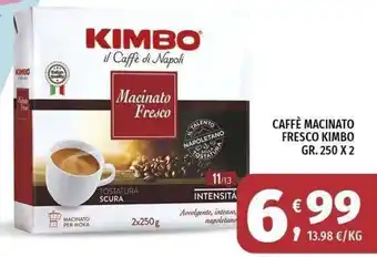 Caffè macinato fresco Kimbo