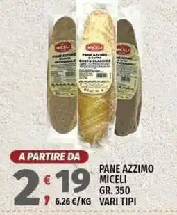 Vivo Supermercati Pane azzimo Miceli offerta