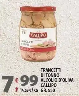 Vivo Supermercati Trancetti di tonno all'olio d'oliva Callipo offerta