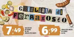 Vivo Supermercati Salsiccia di suino offerta