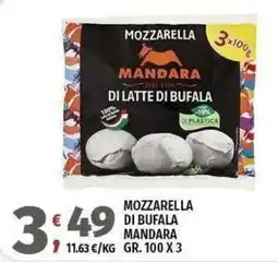 Vivo Supermercati Mozzarella di bufala Mandara offerta